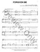 Forgiven Me piano sheet music cover